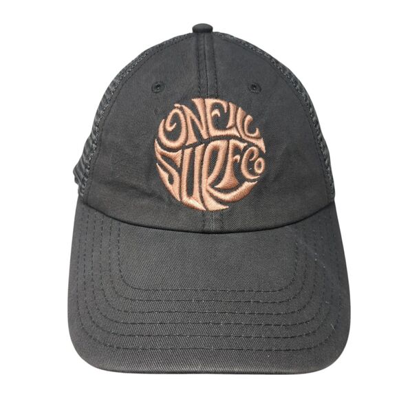 O'Neill Surf Co Slideback Trucker Hat Gray One Size Mesh Back 6 Panel - Picture 1 of 8